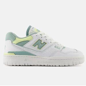 New Balance 550 Leather Women's Casual Sneakers Shoes White Limelight size 5.5